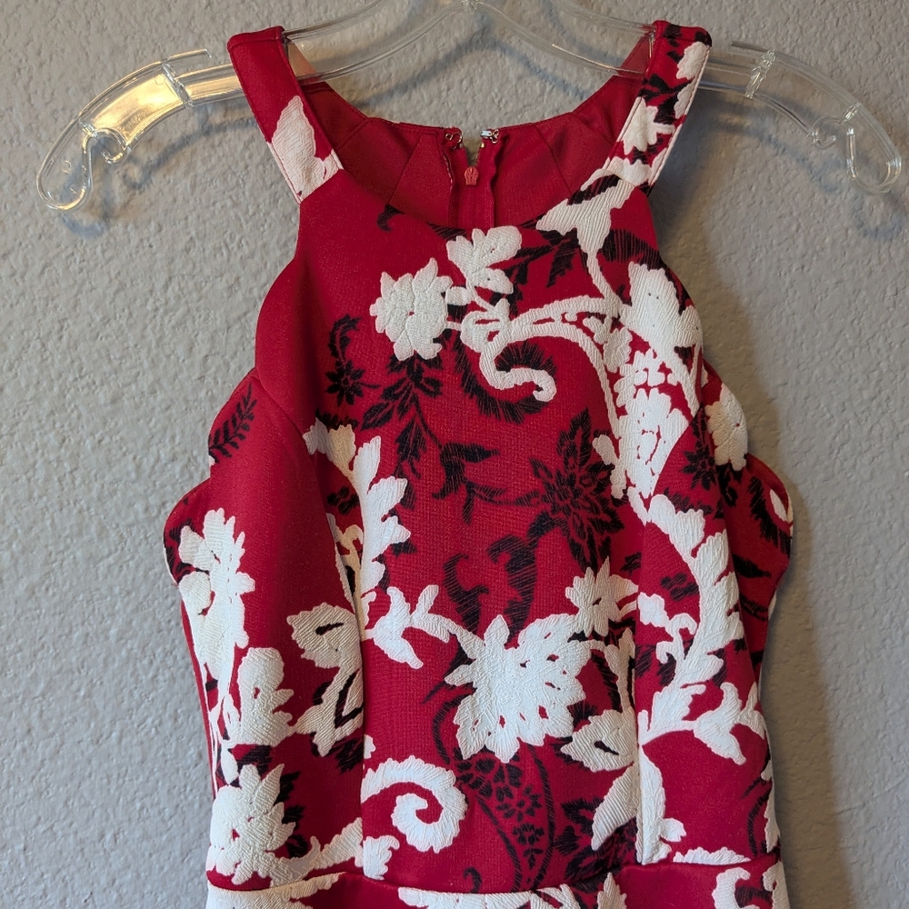 Trixxi Red Sleeveless Halter Mini Dress Sz. S - Picture 3 of 8